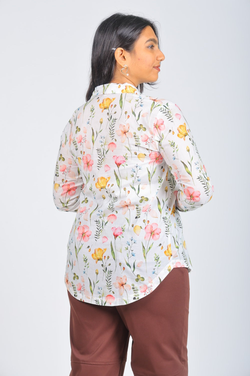 Blossom Breeze Printed Cotton Shirt