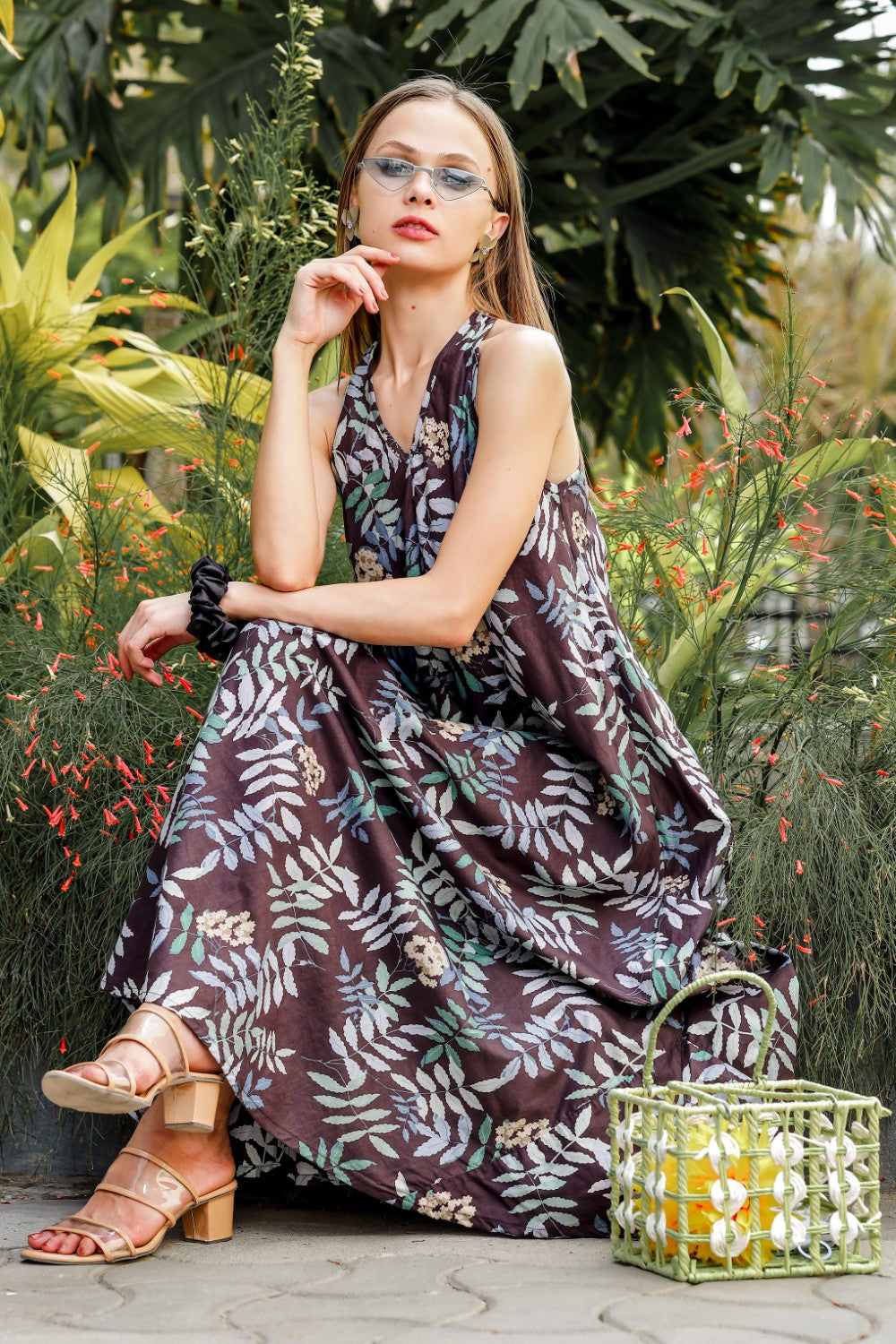 Nirali Brown Long Dress