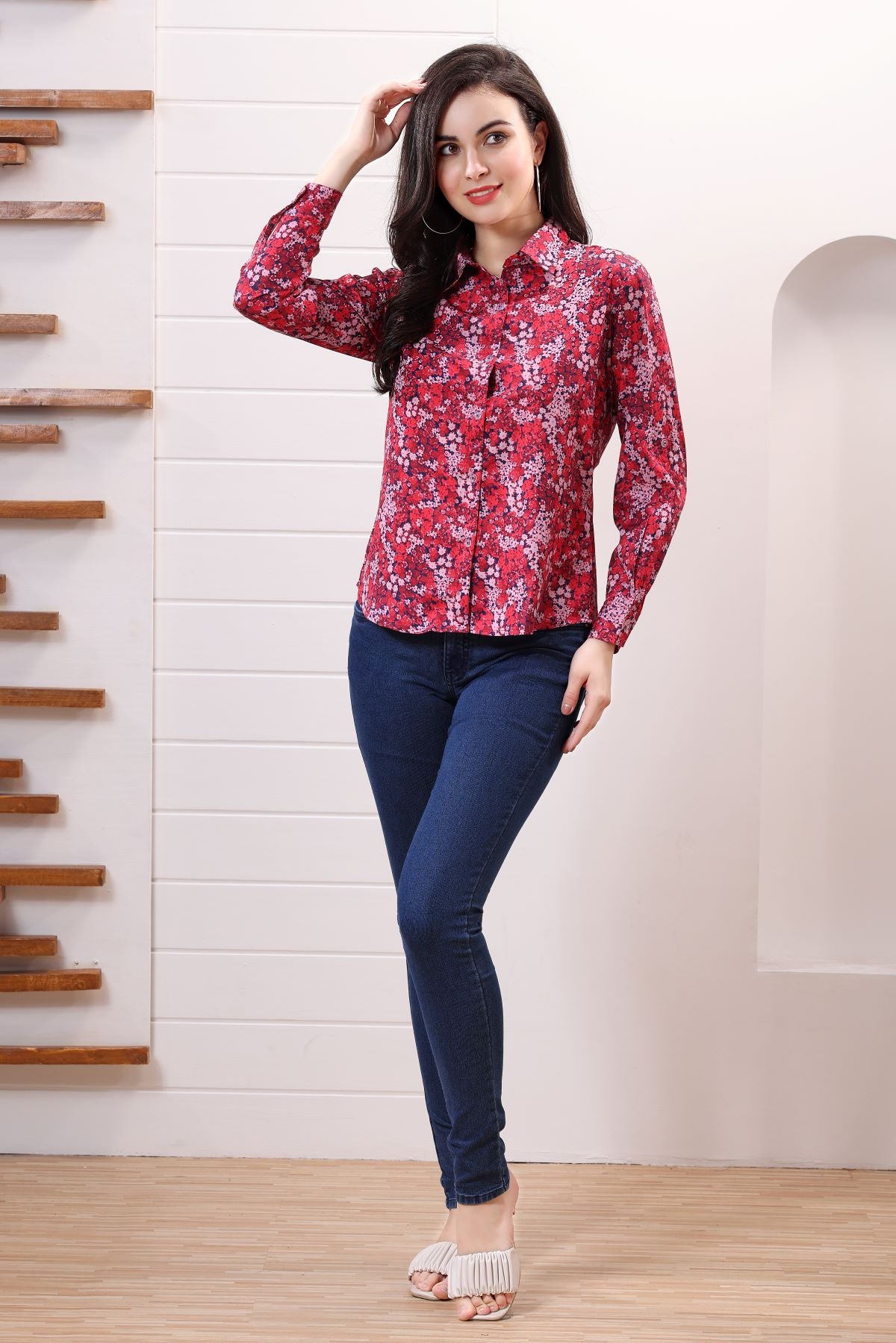 Red Casual Shirt