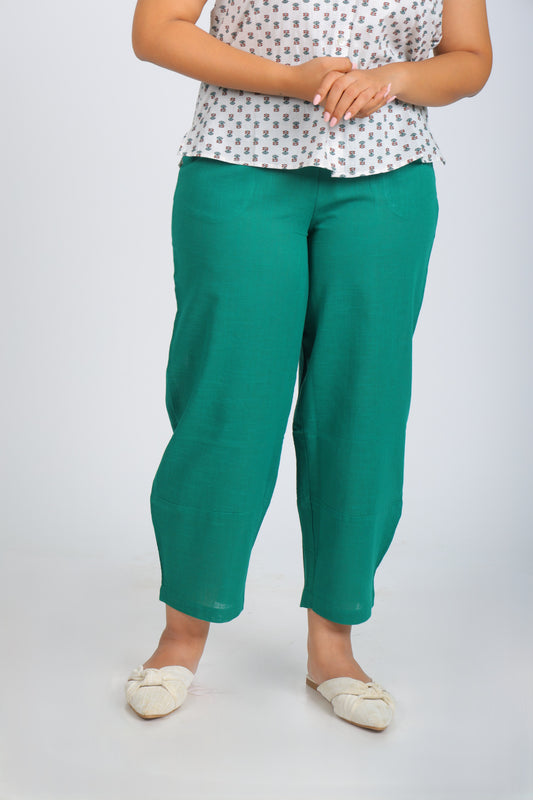 Green Slub Pant