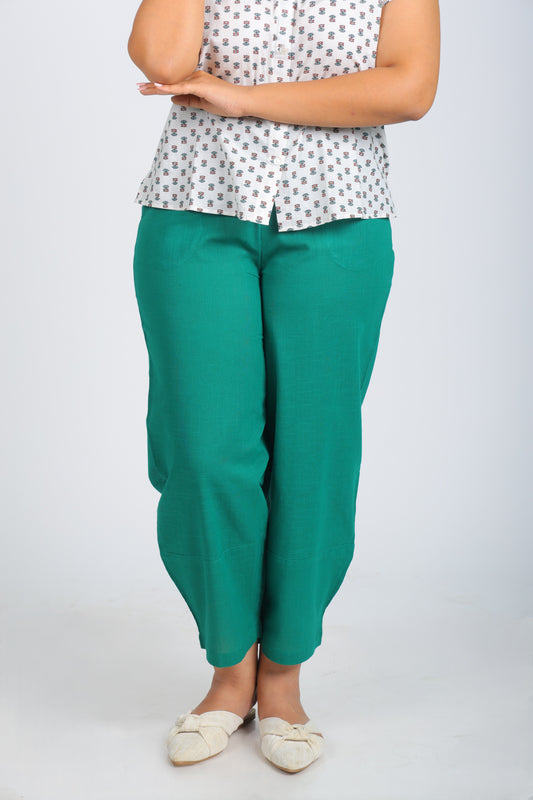 Green Slub Pant