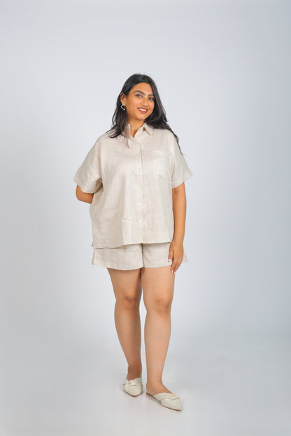 Almond linen Co-ord
