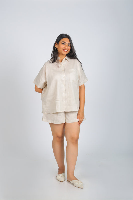 Almond linen Co-ord