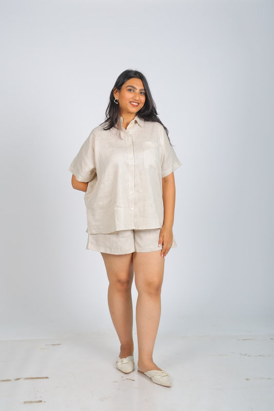 Almond linen Co-ord