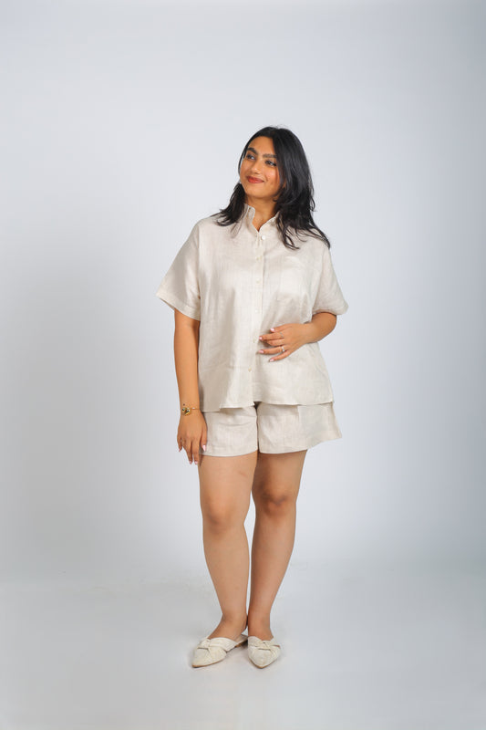 Almond linen Co-ord