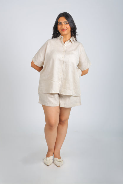 Almond linen Co-ord