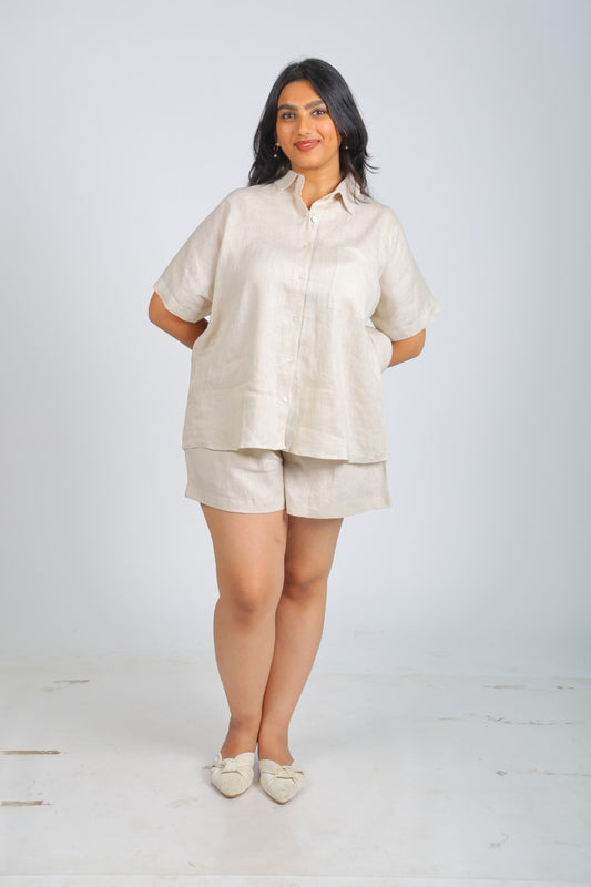 Almond linen Co-ord