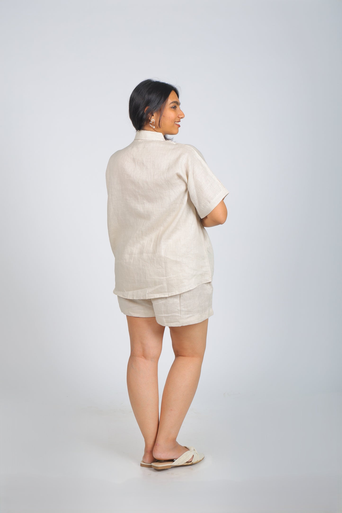 Almond linen Co-ord