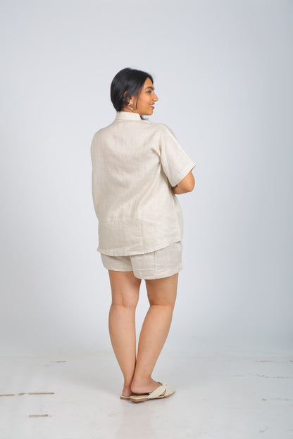 Almond linen Co-ord