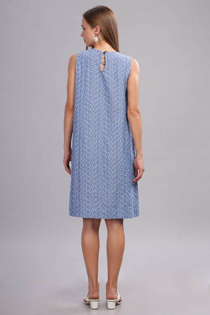Powder Blue Embroidery Dress
