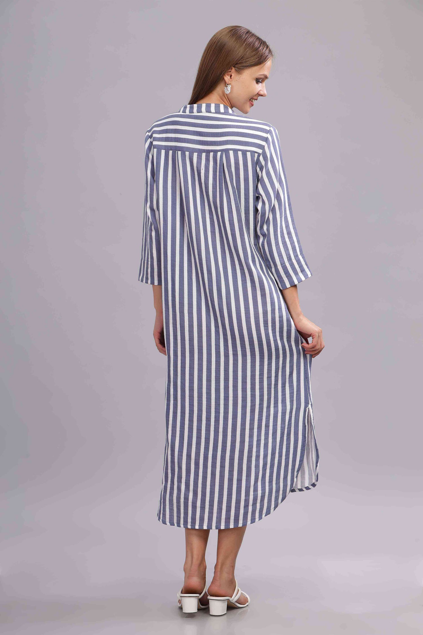 Treena Blue Stripe Dress