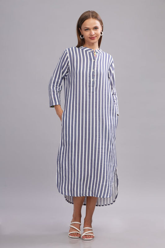 Treena Blue Stripe Dress