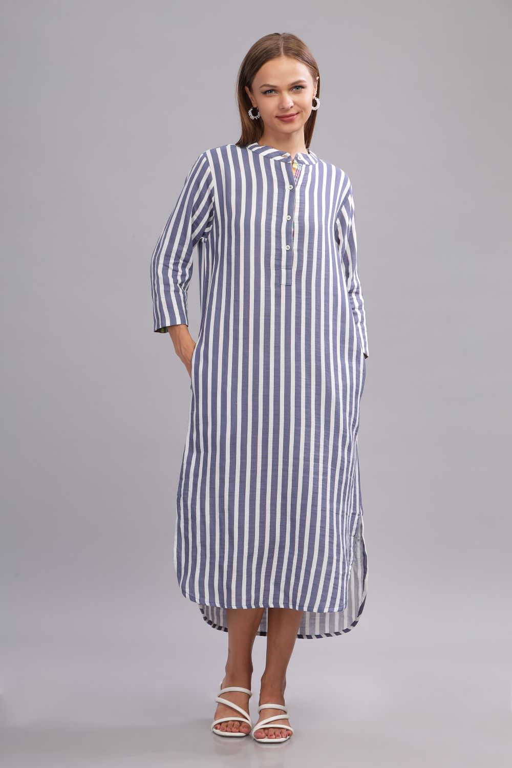 Treena Blue Stripe Dress