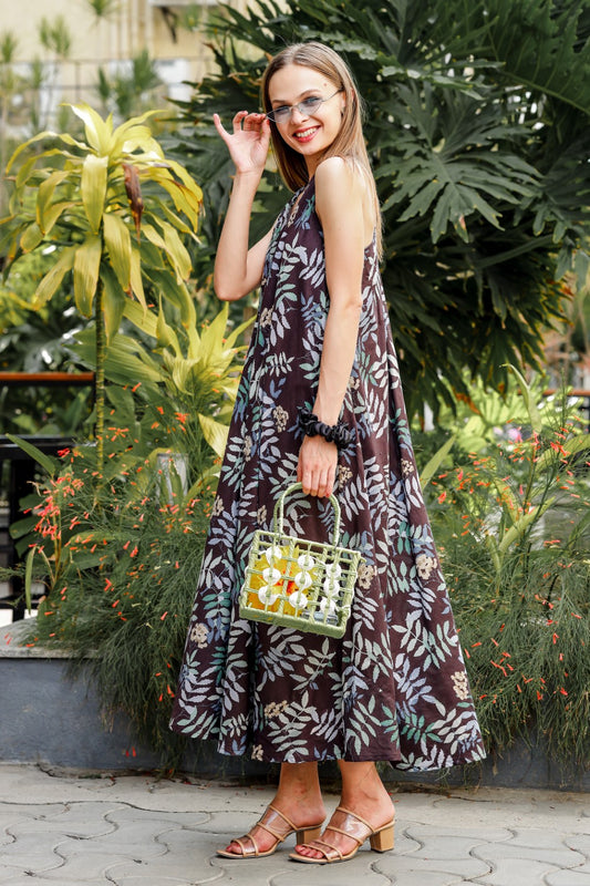 Nirali Brown Long Dress