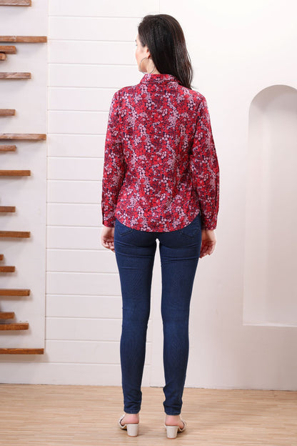 Red Casual Shirt
