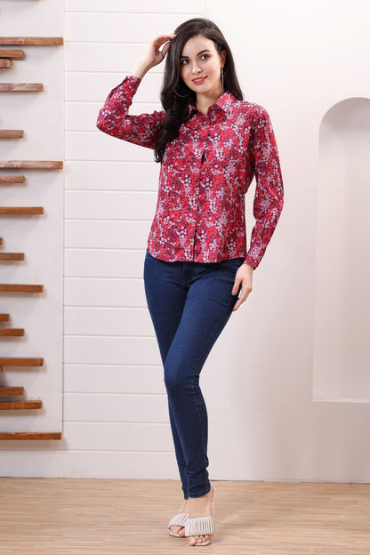 Red Casual Shirt
