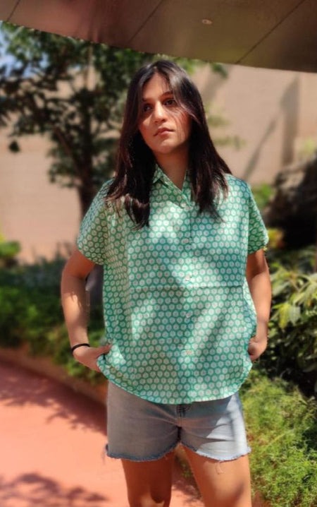 Mint Flora Shirt